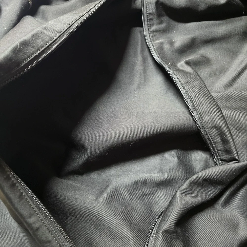 Hook & Albert Grey Waxed Canvas Garment Weekender Bag Travel Carry-On Duffel